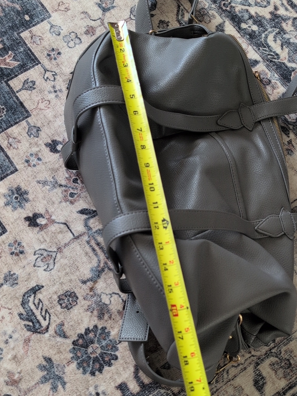 Lulu Dharma Soft Vegan Leather Duffle Travel Bag - Picture 6 of 16